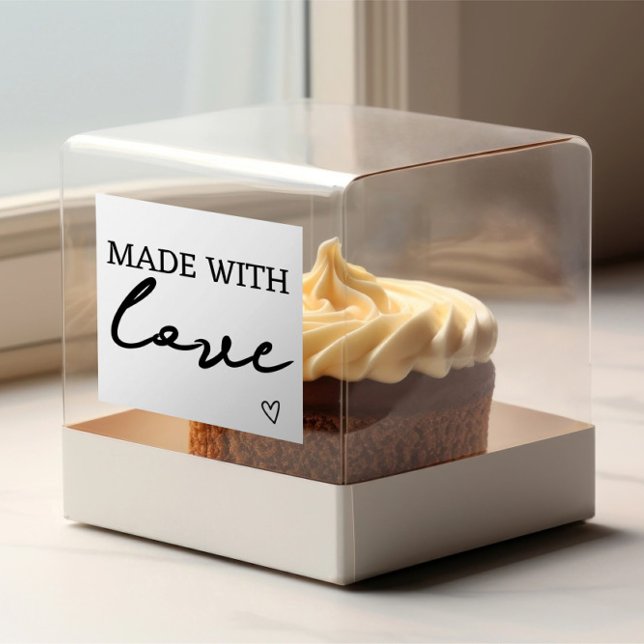 Tampons Encreurs Fabriqué avec amour (Made with love rubber stamp from Ricaso. Great for business and personal use. Easy to use stamps. )