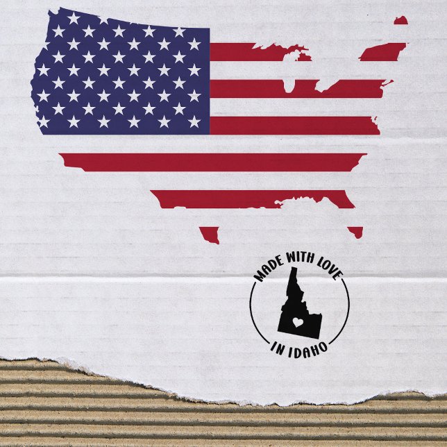 Tampons Encreurs Fabriqué avec amour dans l'Idaho, Small Business, (Créateur téléchargé)