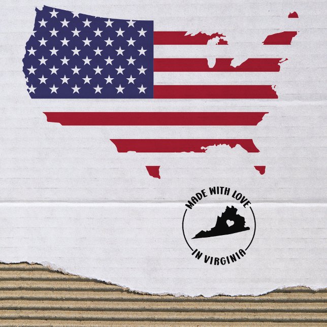 Tampons Encreurs Fabriqué avec amour en Virginie, Small Business, (Créateur téléchargé)