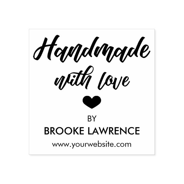 Tampons Encreurs Fait à la main avec amour Coeur & Nom (Impression)