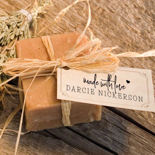 Tampons Encreurs Fait avec amour cœur simple (Créateur téléchargé)