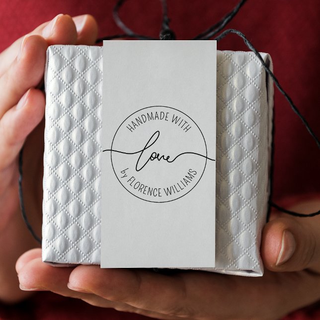 Tampons Encreurs Fait main avec amour | Nom personnalisé minimalist (Créateur téléchargé)