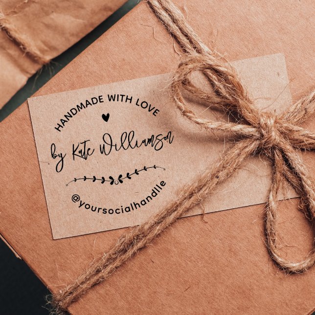 Tampons Encreurs Fait main avec amour | Rustic Heart & Feuille Wrea (Créateur téléchargé)