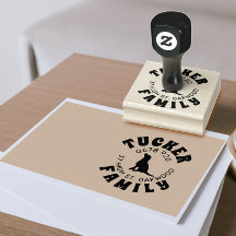 FAMILLE Adresse Chien Image Timbre en caoutchouc