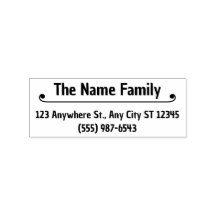 Famille Adresse de Retour Élégante Personnalisée