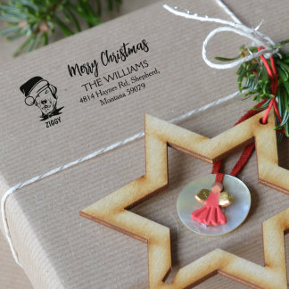 Tampons Encreurs Famille personnalisée, Joyeux Noël