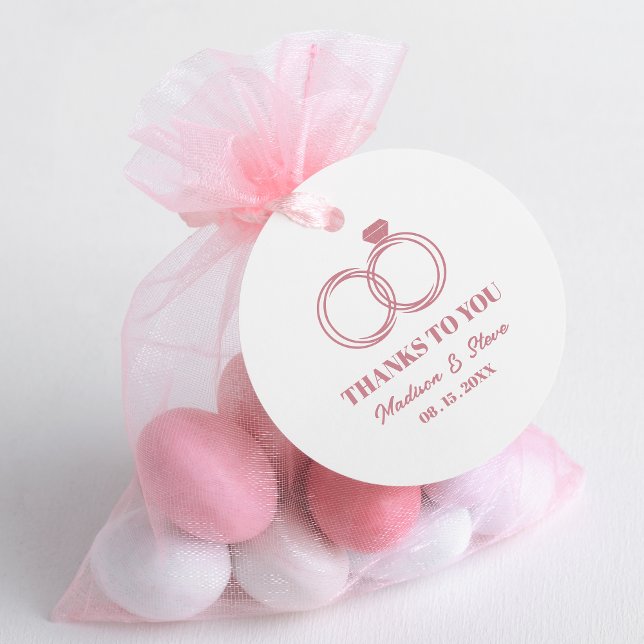 Tampons Encreurs Fancy Original Modern Wedding Rings Thanks to You (Elegant Original Modern Wedding Rings Thanks to You Quote Rubber Stamp. )