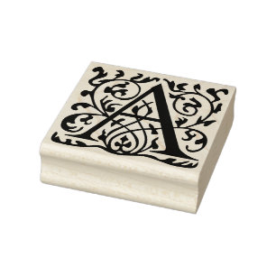 Tampons Encreurs Fancy Ornate Classic Family Monogramme Nom Lettre