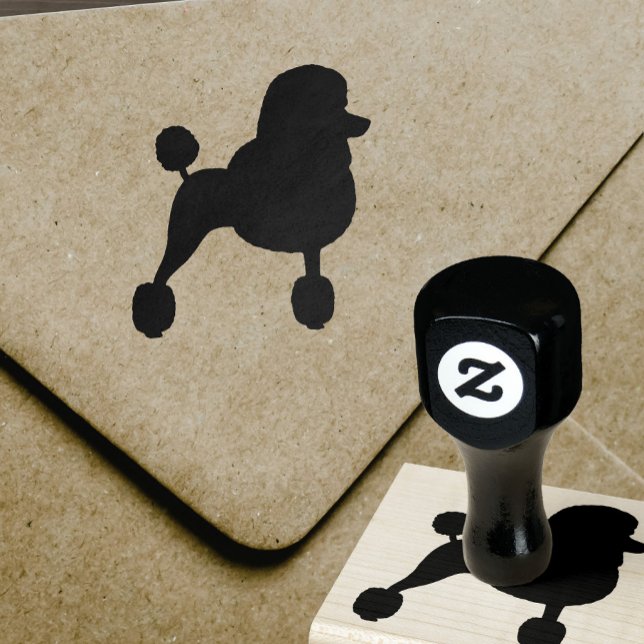 Tampons Encreurs Fancy Standard Poodle Chien race Silhouette (Créateur téléchargé)