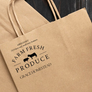 Tampons Encreurs Farm Fresh Produce Pig Cow Farmers Market Ajouter 