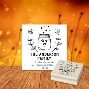 Tampons Encreurs Farmhouse Mason Jar Adresse de retour