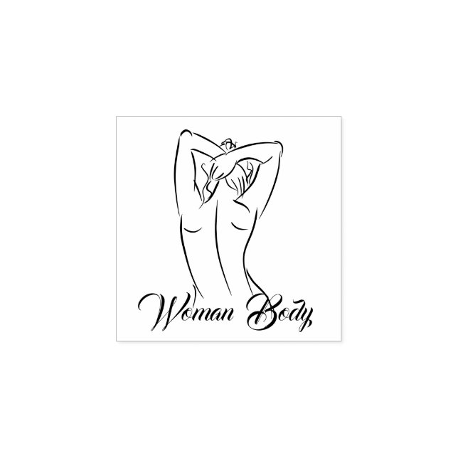 Tampons Encreurs Femme Corps contours spray tressé spa (Impression)