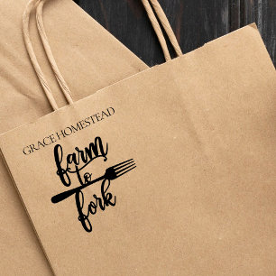 Tampons Encreurs Ferme à fourche Farmers Market Ajouter un nom