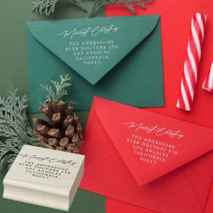 Tampons Encreurs Festive Flora Joyeux Noël en encre d'argent