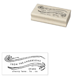Tampons Encreurs FESTIVE Votre Nom De Famille NOËL Adresse De Retou
