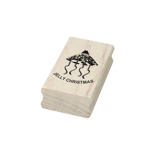 Tampons Encreurs Fête de Noël Jellyfish Wood Art Timbre (Tampon)