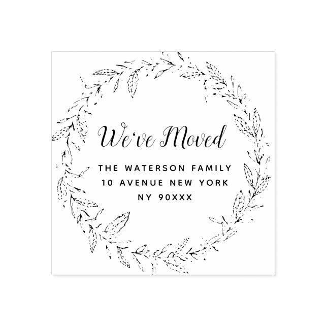 Tampons Encreurs feuillage botanique Nous avons déplacé une nouvell (Impression)