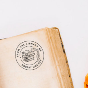 Tampons Encreurs Feuille Classique Élégante Livre De La Bibliothèqu
