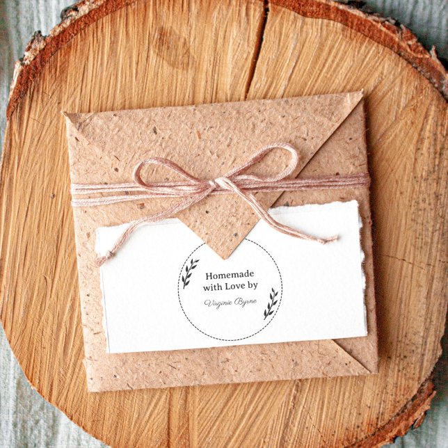 Tampons Encreurs Feuilles & Wreath Fait Maison Avec Timbre En Caout (Leaves & Wreath Homemade With Love Rubber Stamp)