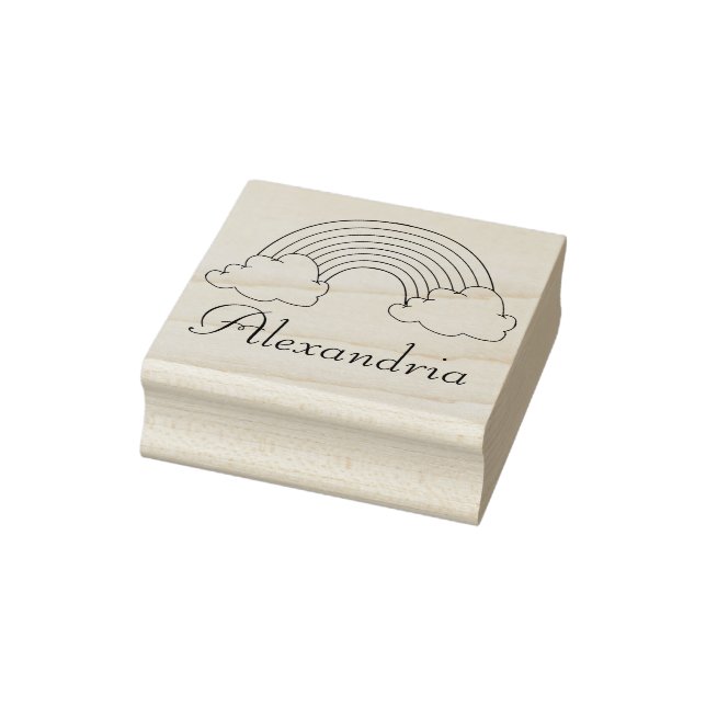 Tampons Encreurs Filles Arc-en-ciel personnalisé avec nom Enfants (Tampon)