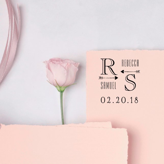 Tampons Encreurs Flèches mignonnes Paraphe et Mariage Noms personna (Créateur téléchargé)