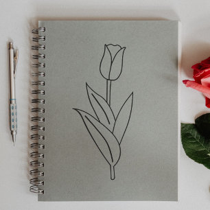 Tampons Encreurs Fleur d'art de la ligne Tulipe botanique