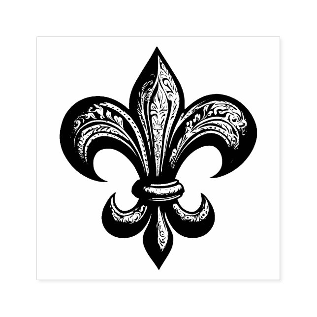Tampons Encreurs Fleur de Lis Vintage moderne (Impression)