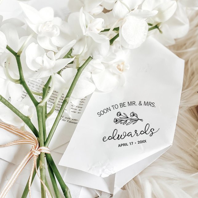 Tampons Encreurs Fleur moderne Enregistrer la date (Créateur téléchargé)