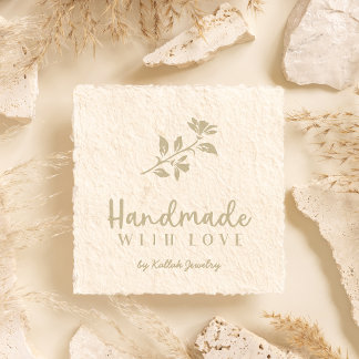 Tampons Encreurs Fleur romantique artisanale avec citation d'amour