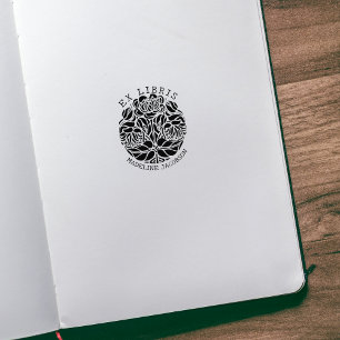 Tampons Encreurs Fleur Vintage moderne, Ex Libris Livre