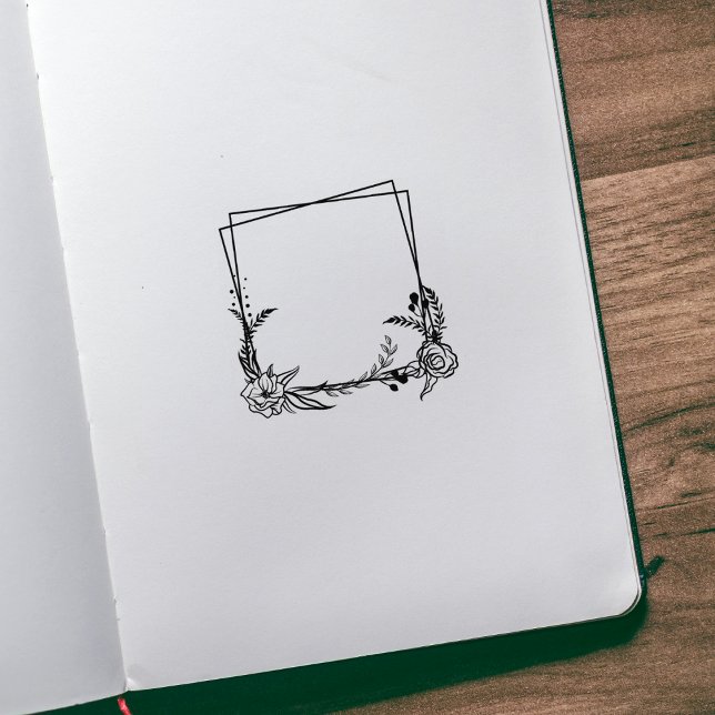 Tampons Encreurs Fleurs Carrés Botaniques, Cadre Journal (Créateur téléchargé)