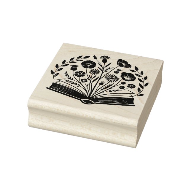 Tampons Encreurs Fleurs dans un livre (Tampon)