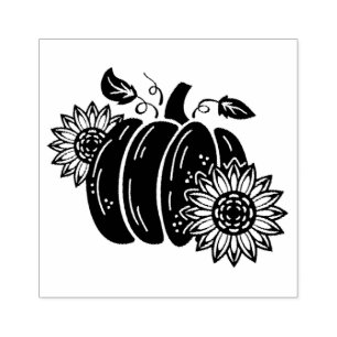 Tampons Encreurs Fleurs de soleil citrouilles mignonne Automne