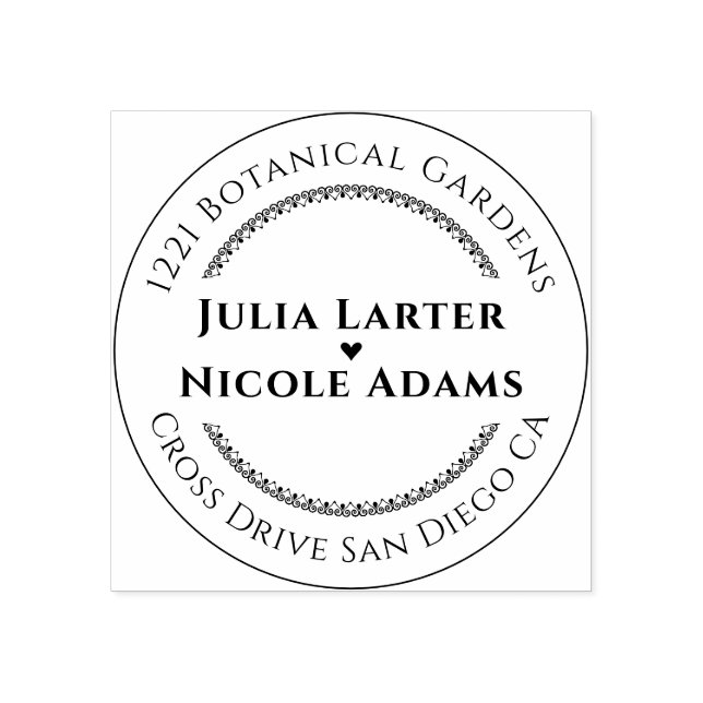 Tampons Encreurs Fleurs d'orchidées violettes roses Mariage de cour (Impression)