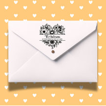 Fleurs du coeur Diviser le thème du monogramme