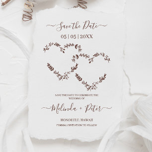 Tampons Encreurs Fleurs sauvages et Twigs Deux coeurs pour Mariage