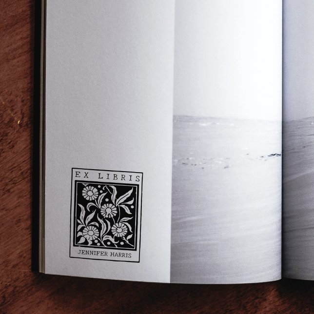 Tampons Encreurs Fleurs Vintage Ex Libris Bibliothèque Livre (Créateur téléchargé)