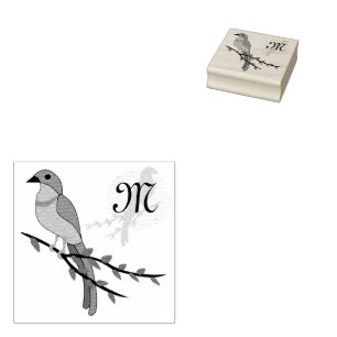 Tampons Encreurs Florida Scrub Jay Monogram Crest