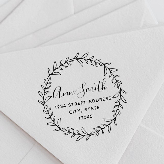 Tampons Encreurs Folithe Nom de la couronne Ronde Adresse de retour (Créateur téléchargé)