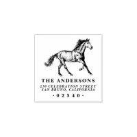 Formal Horse Classic Nom de famille et adresse de