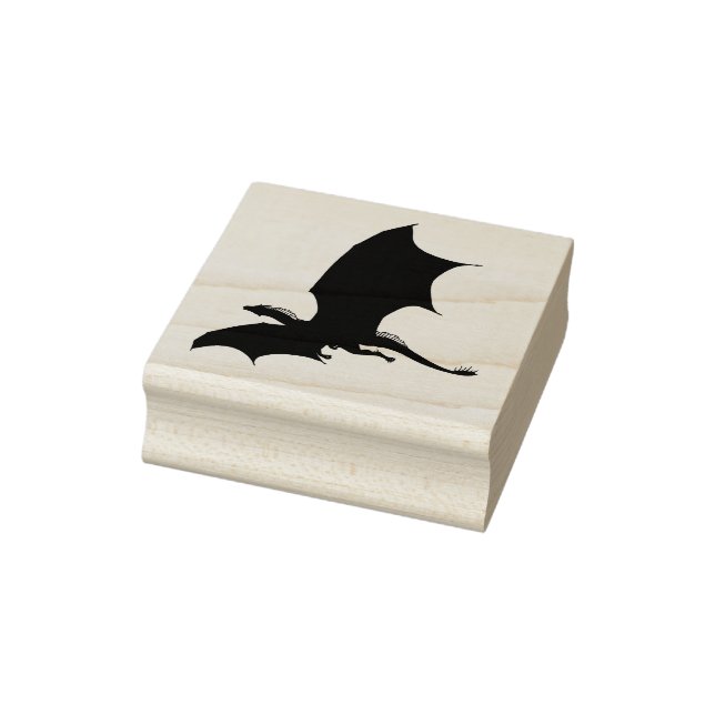 Tampons Encreurs Forme de silhouette noire du dragon volant (Tampon)