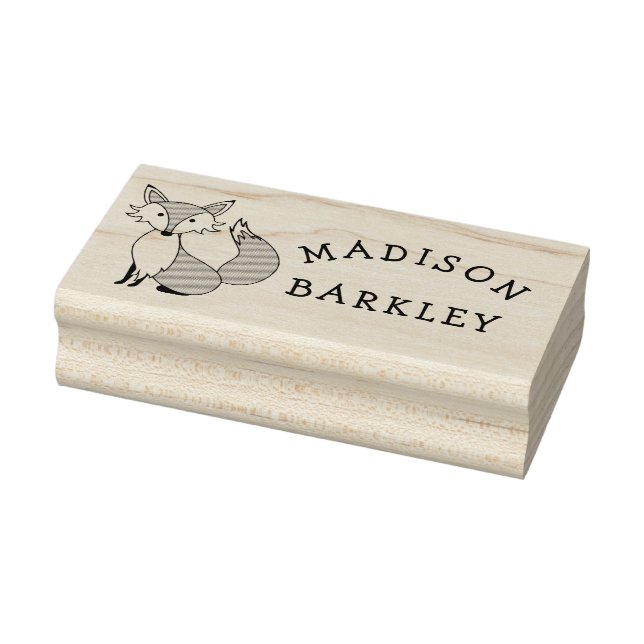 Tampons Encreurs Fox Kid's mignon Woodland Animaux Nom (Tampon)