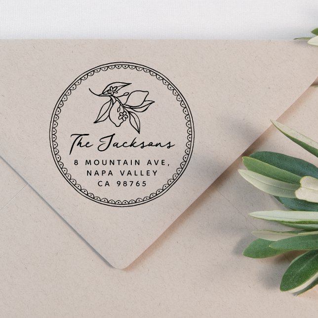 Tampons Encreurs Frame de lunettes Nom et adresse de retour (Return Address Stamp Mock-up)