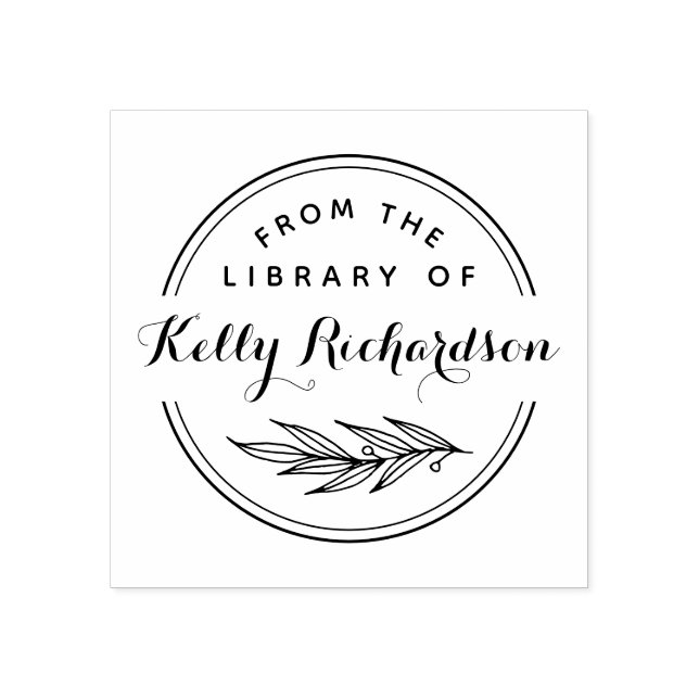 Tampons Encreurs From The Library Of | Hand Drawn Branch & Script (Impression)