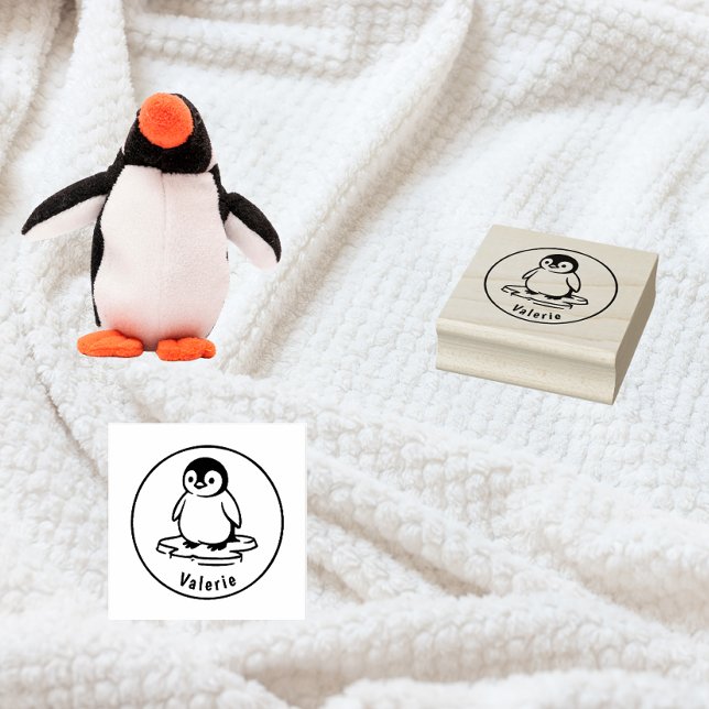 Tampons Encreurs Frosty Waddle – Custom Penguin Name Stamp (Créateur téléchargé)