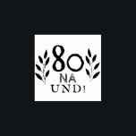 Tampons Encreurs Funny Deutch allemand 80 Na und 80th Birthday<br><div class="desc">Rustic Deutch Allemand 80 Na und 80th Birthday cachet caoutchouc. Timbre du 80e anniversaire. Motivationnel et positif citation 80 Na und! (Et en allemand) dans la typographie moderne et les brindilles rustiques. Le timbre est grand comme une fourniture artisanale ou des accessoires d'expédition pour une femme ou un homme célébrant...</div>