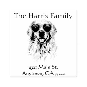 Tampons Encreurs Funny Hipster Retriever Personnalisé