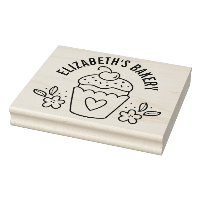 Tampons Encreurs Gâteau Cupcake Logo de Boulangerie Maison Mignon G (Tampon)