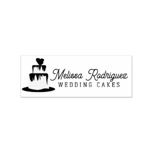 Tampons Encreurs Gâteau de Mariage à Étages Logo de Boulangerie de 