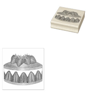 Tampons Encreurs Gâteau fraise Fraisier Chef pâtisserie française B